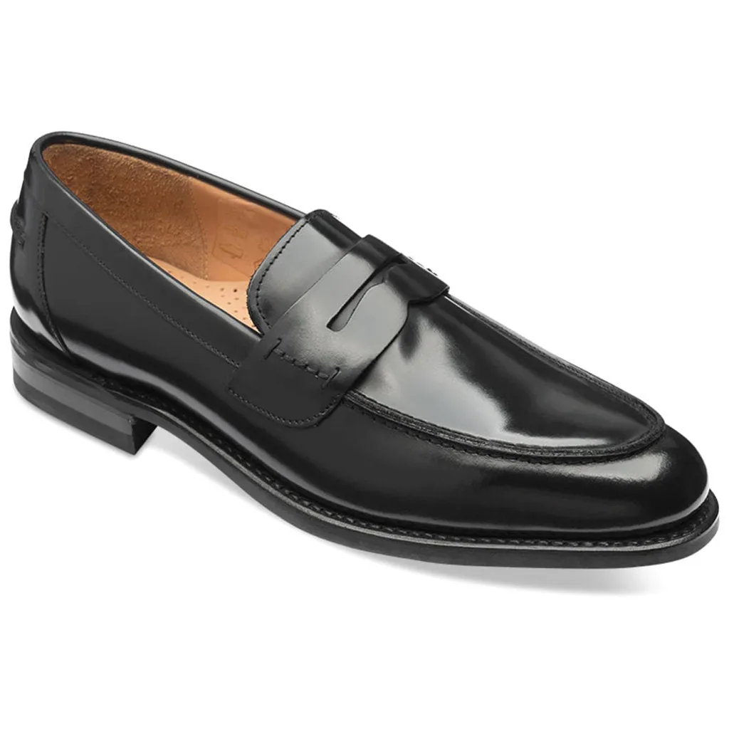 356 Polished Leather Men's Saddle Slip-on Loafer Shoes