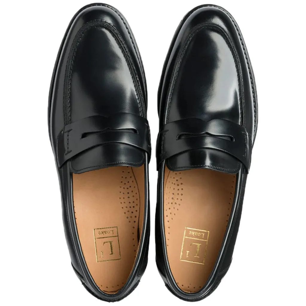 356 Polished Leather Men's Saddle Slip-on Loafer Shoes