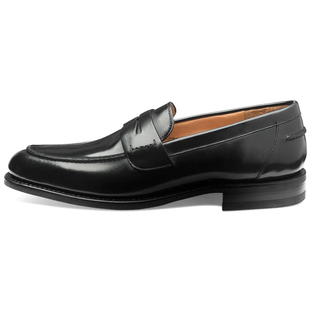 356 Polished Leather Men's Saddle Slip-on Loafer Shoes