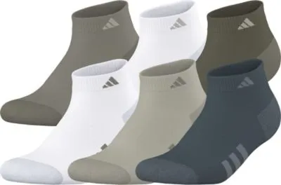 adidas Youth Athletic Cushioned 6-Pack Low Cut Socks