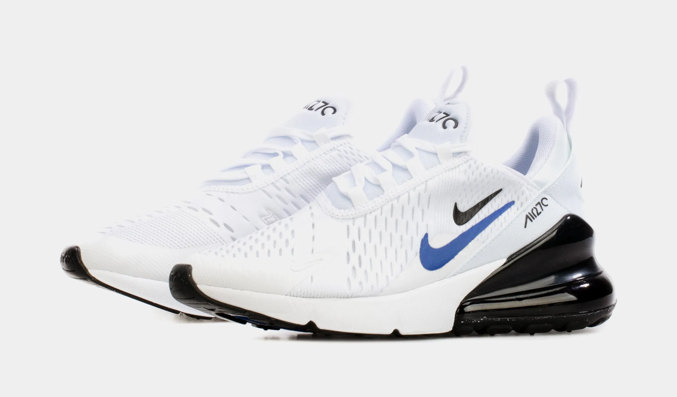 Air Max 270 Grade School Lifestyle Shoes (White/Blue)