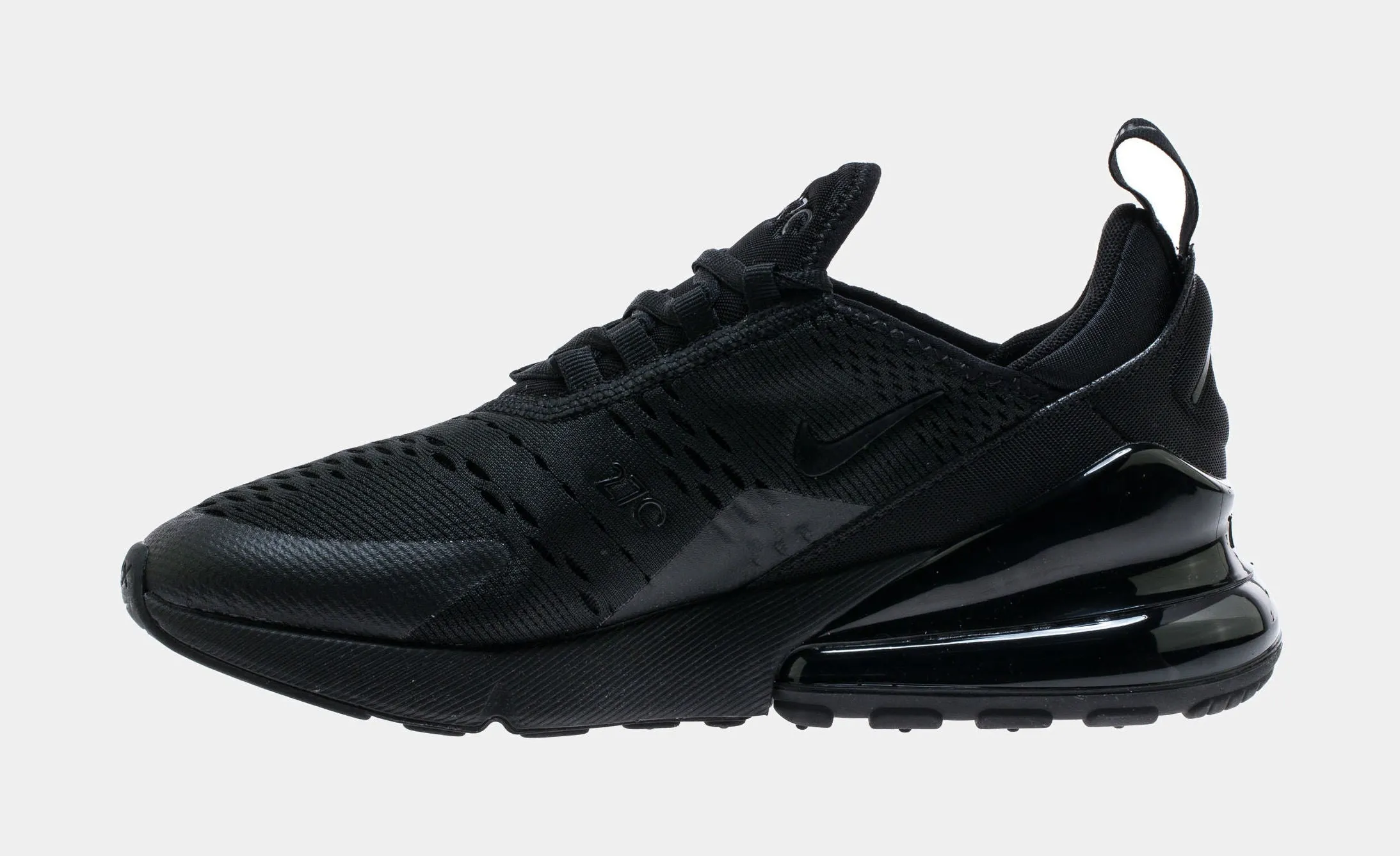 Air Max 270 Grade School Running Shoes (Black)