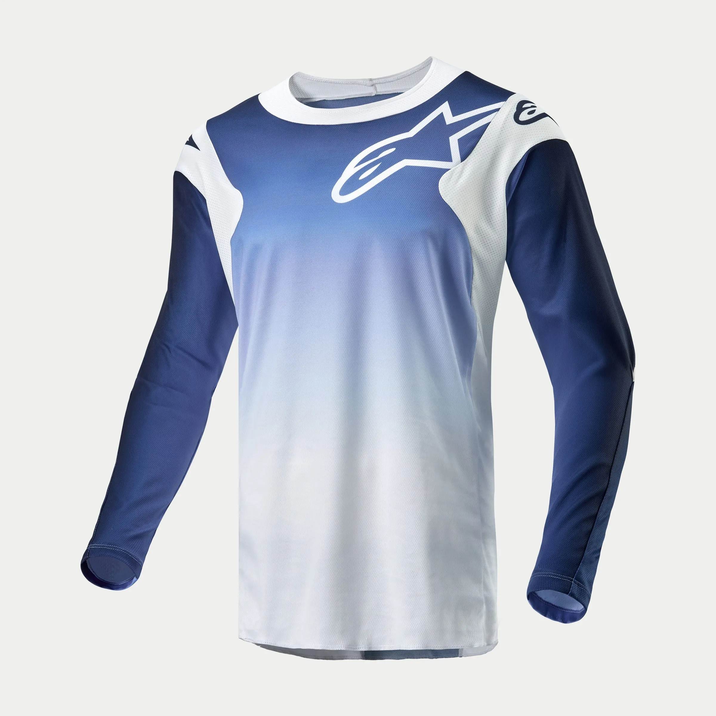 ALPINESTARS 2024 RACER HOEN JERSEY - WHITE DARK NAVY LIGHT BLUE