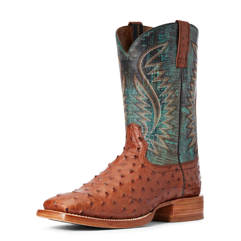 Ariat Gallup Brandy Full Quill Ostrich Boot