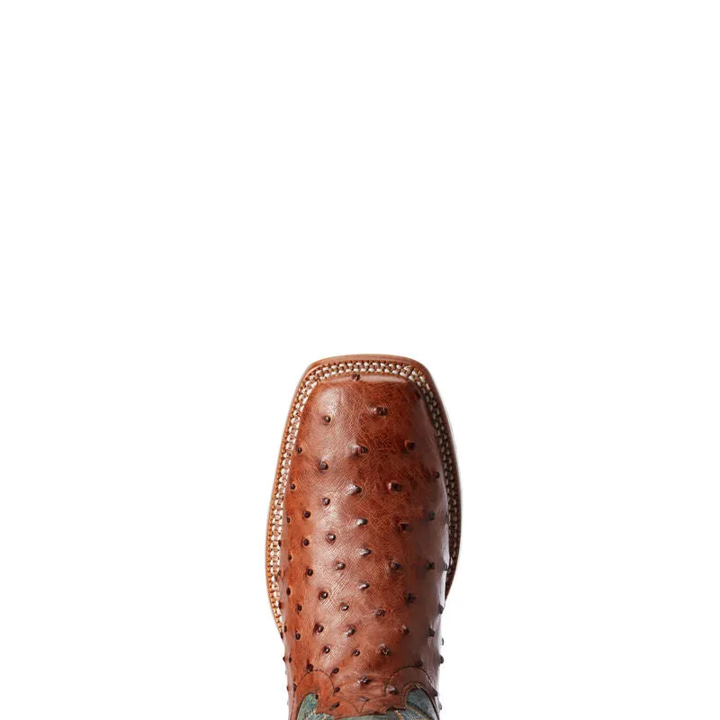 Ariat Gallup Brandy Full Quill Ostrich Boot