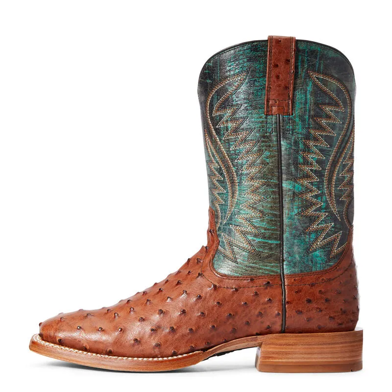 Ariat Gallup Brandy Full Quill Ostrich Boot