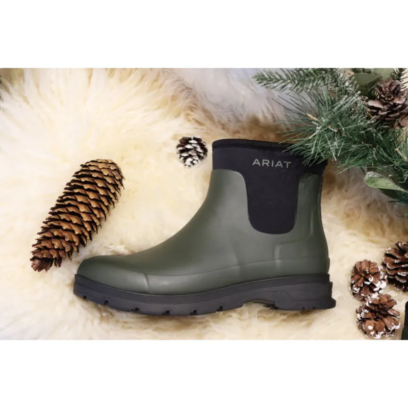 Ariat Kelmarsh Shortie Waterproof Ladies Wellington Boot - Dark Olive