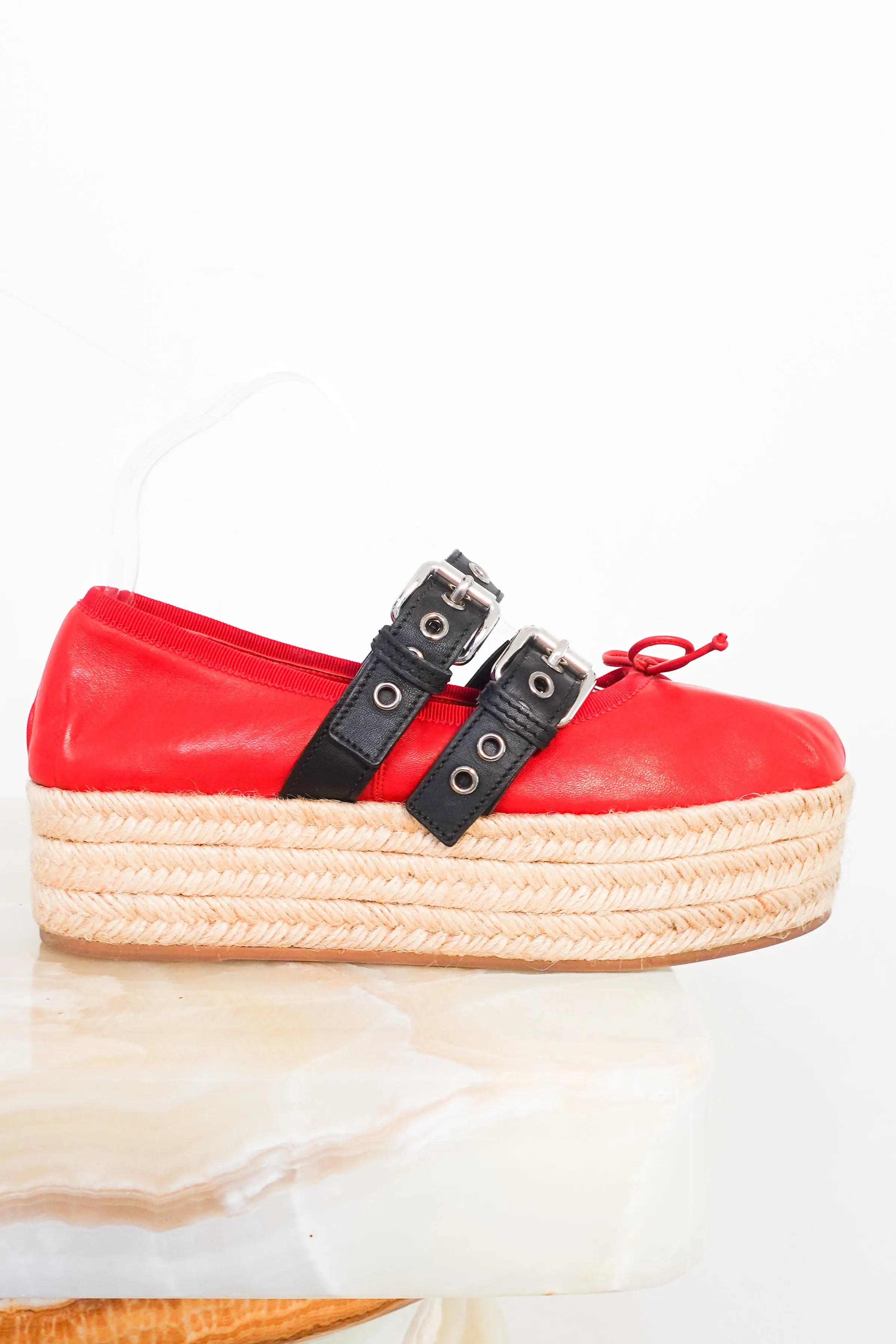 Ballerina Strap Detailed Platform Espadrille Uk 4.5