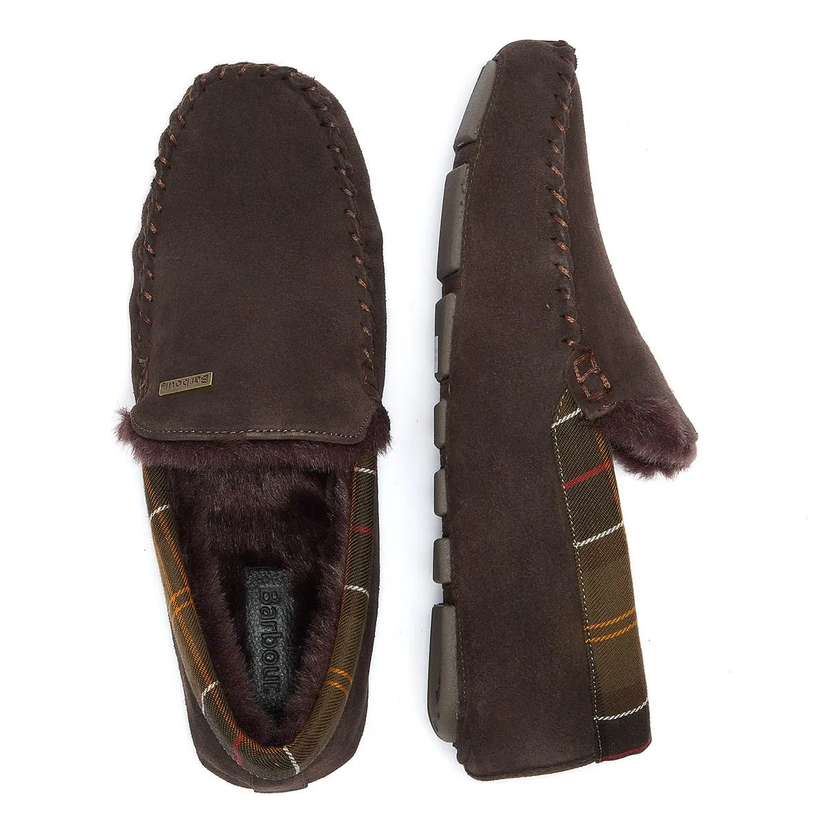 Barbour Mens Brown Monty Slippers