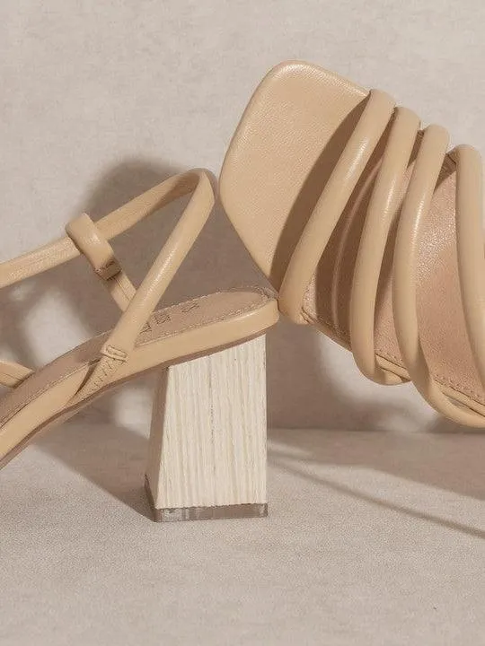 Beach Waves Wooden Heel Sandals