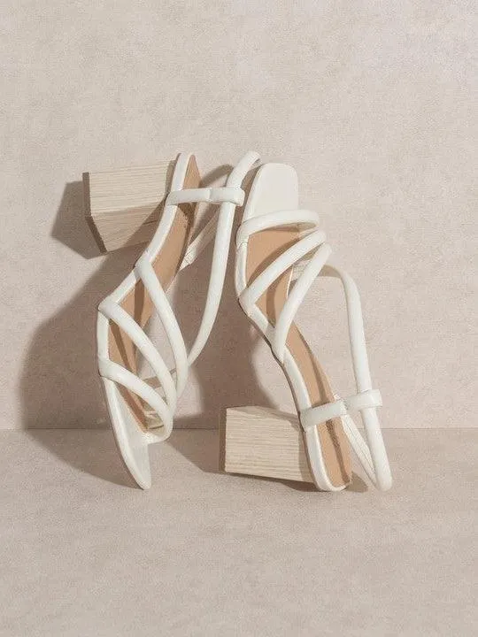 Beach Waves Wooden Heel Sandals