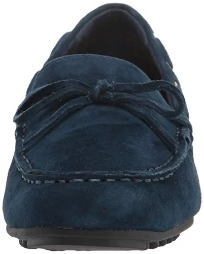 Bella Vita womens Flat Loafer, Navy Suede Leather, 7 Wide US