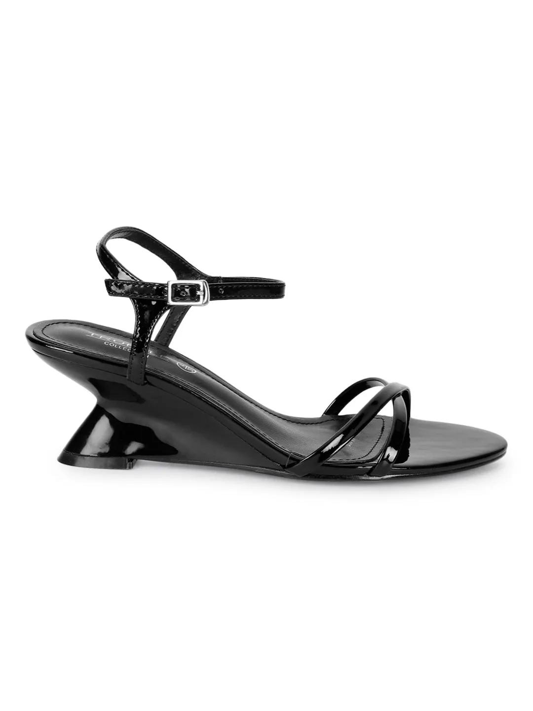 Black PU Stylish Wedges (TC-RS3605-BLK)