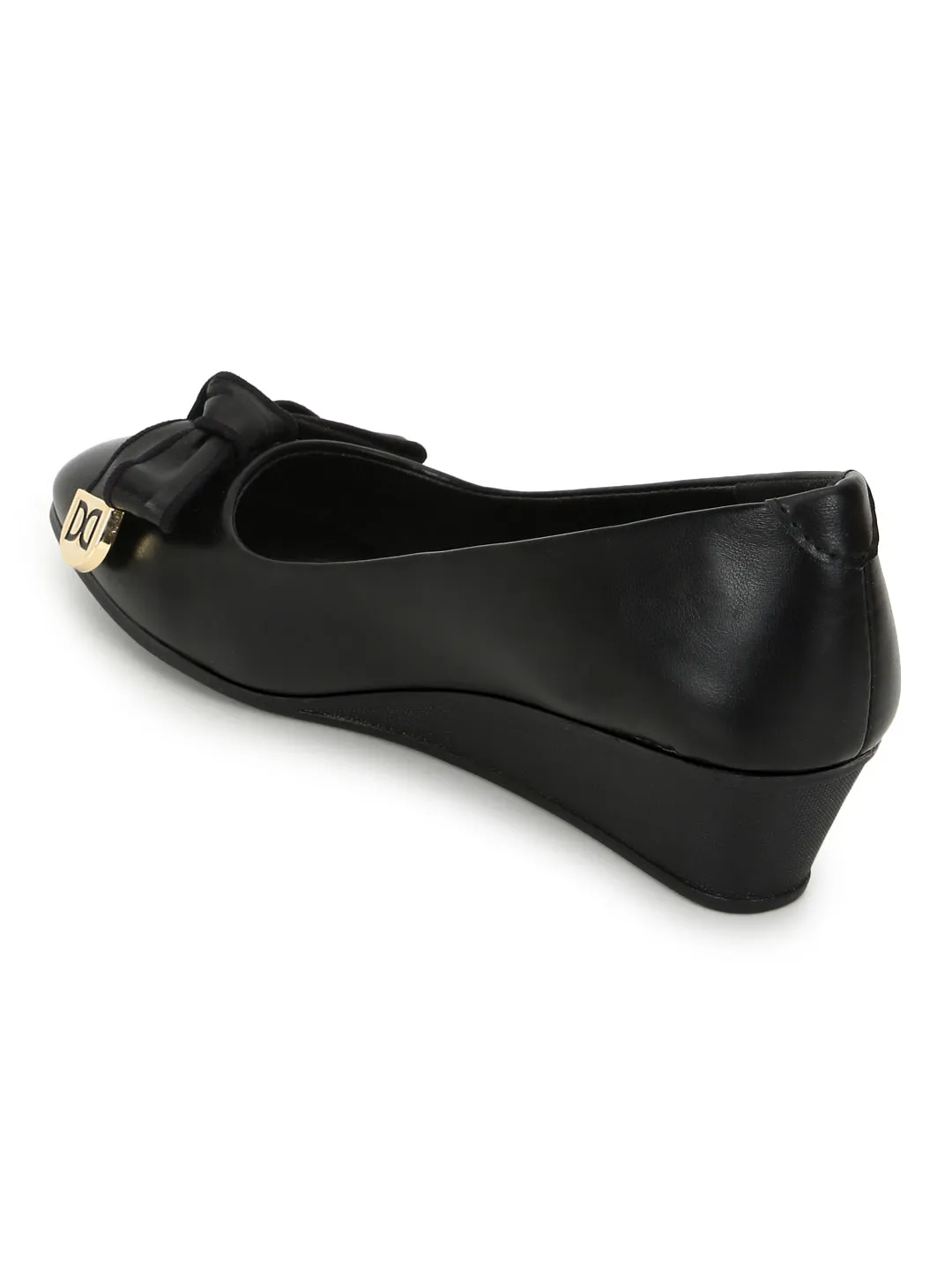 Black PU Wedge Ballerina (TC-D09069-BLK)