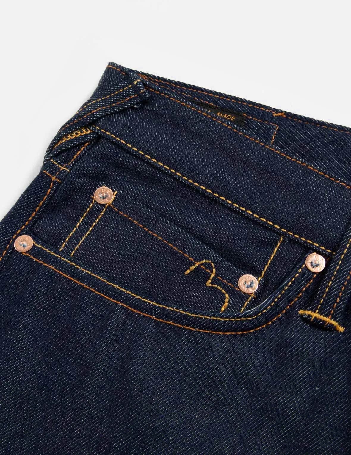 Brocade Kamon and Seagull Embroidery Slim-Fit Jeans #2010