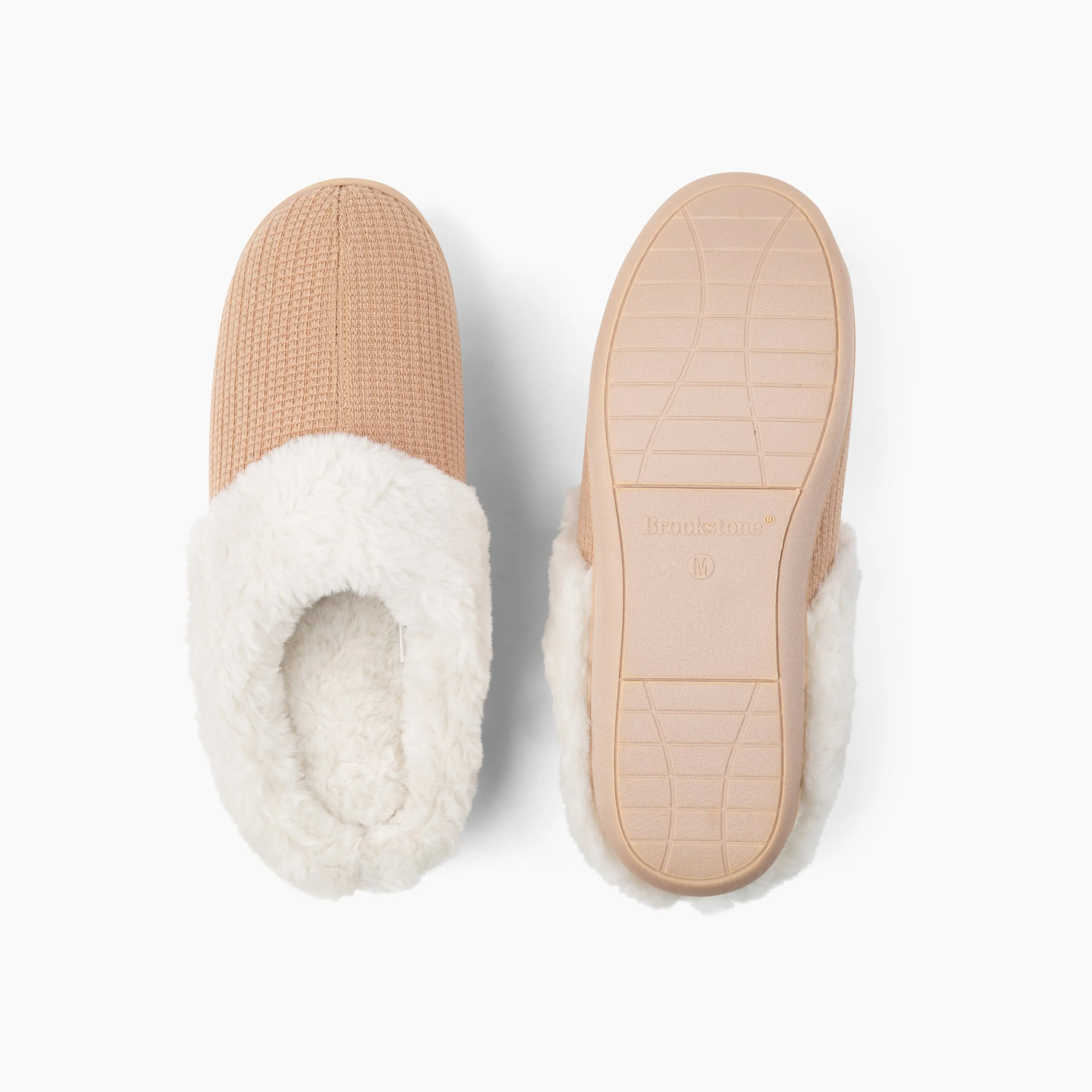 Brookstone Classic Comfort Memory Foam Slippers