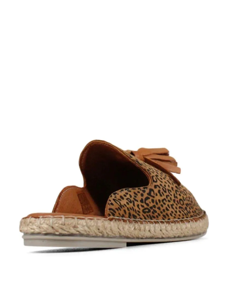 Bueno Keilor Metis Scissors 21WJ0311 Leopard Espadrilles Leather Shoes