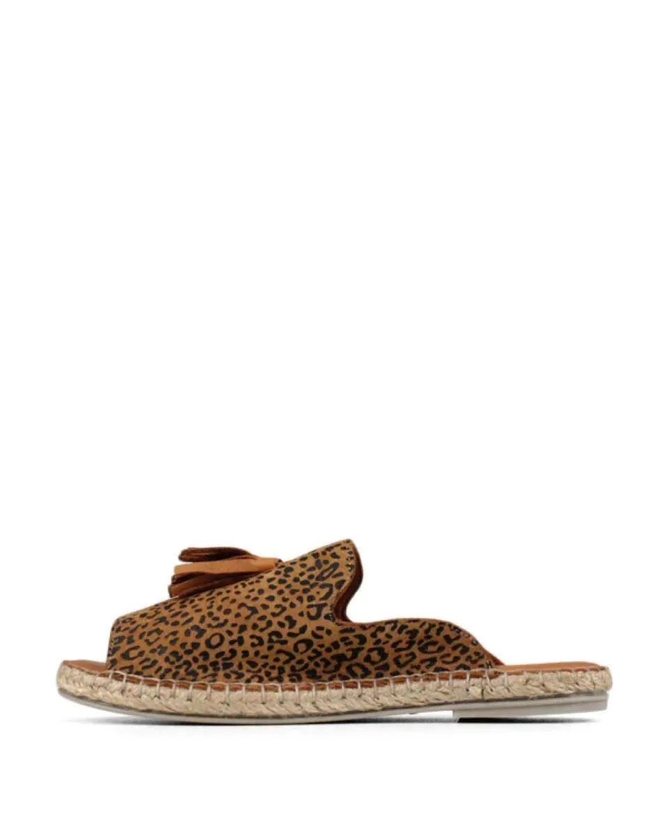 Bueno Keilor Metis Scissors 21WJ0311 Leopard Espadrilles Leather Shoes