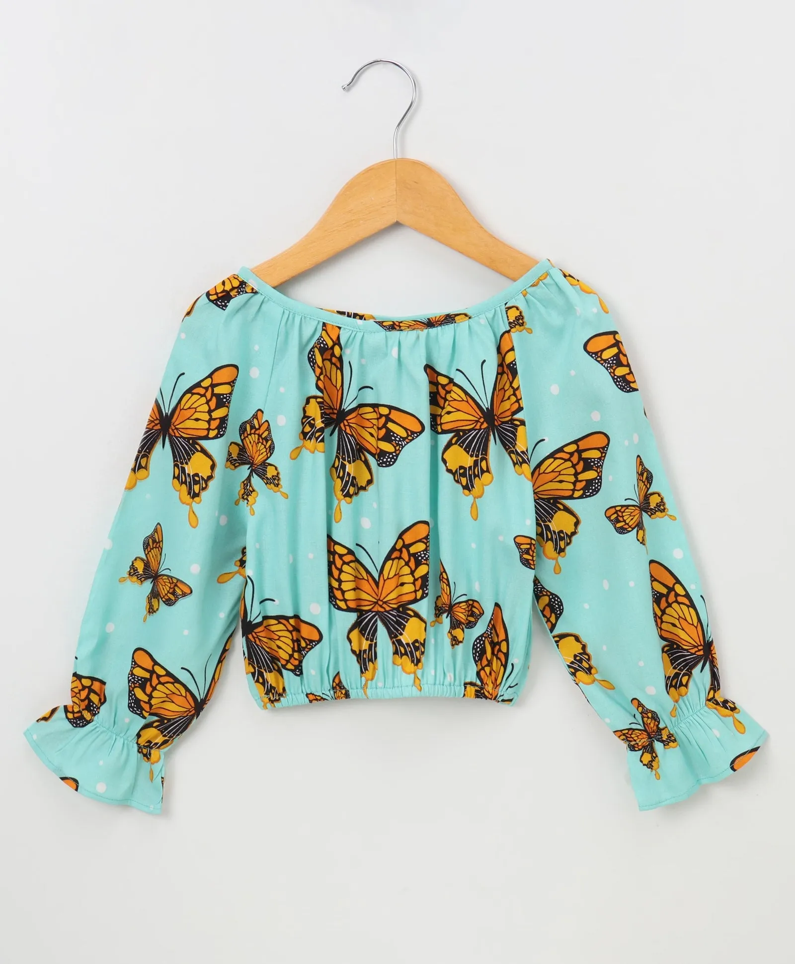 Butterfly Bell Sleeves with Belt Palazzo Set