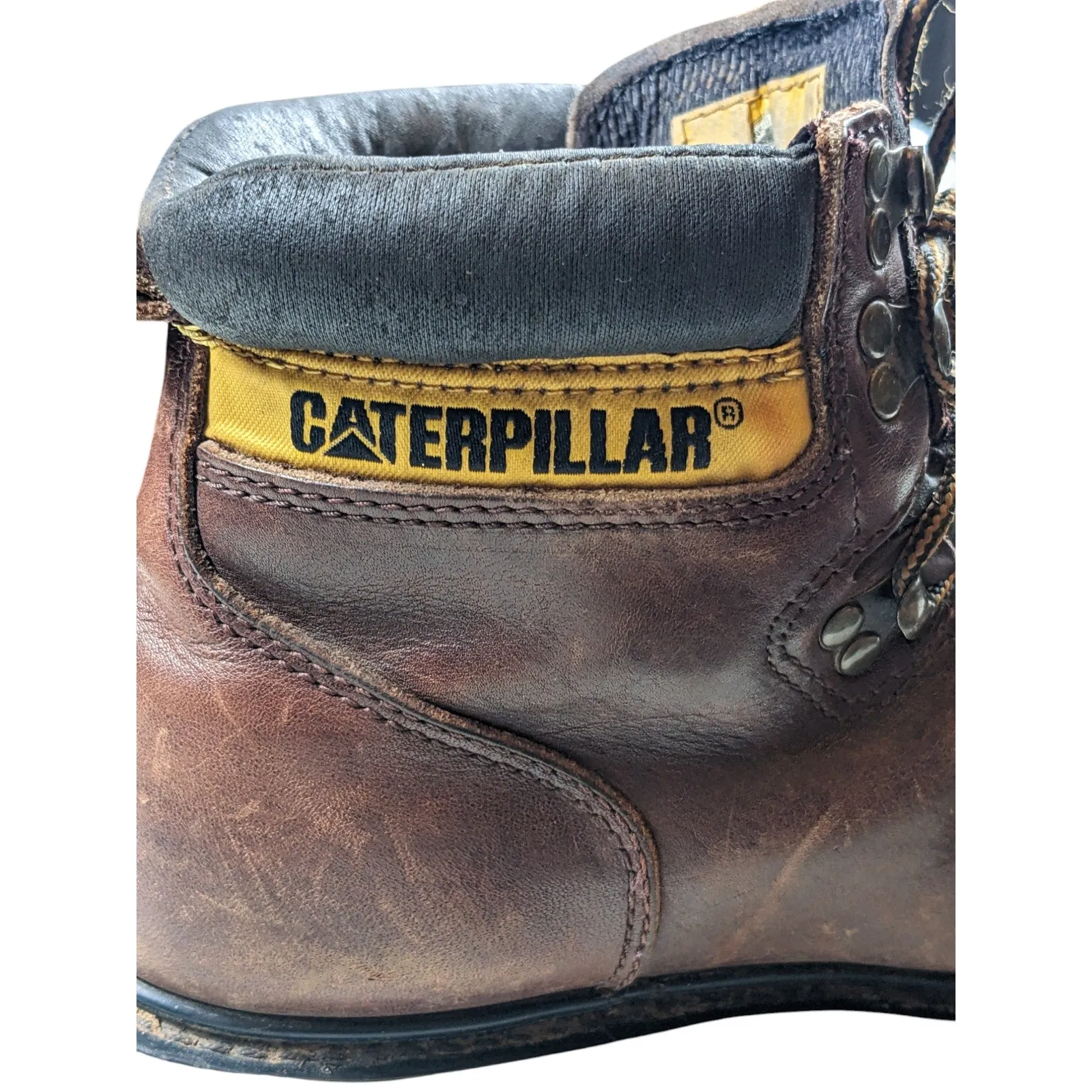 Caterpillar Work Boots Mens 9.5 Wide Steel Toe Rugged Heavy Duty Walking Machine