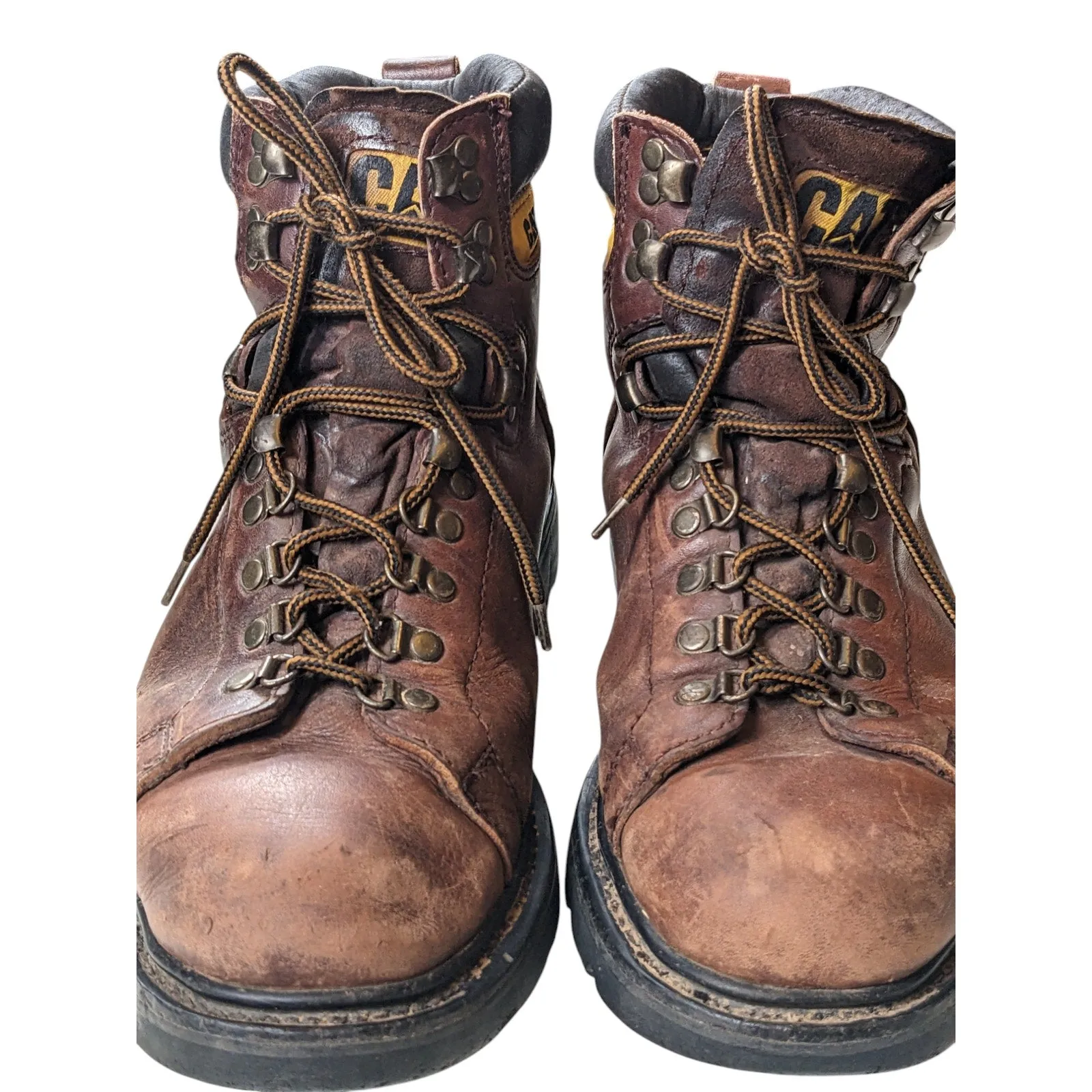 Caterpillar Work Boots Mens 9.5 Wide Steel Toe Rugged Heavy Duty Walking Machine