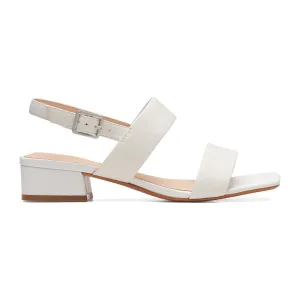 Clarks Seren25 Strap - Sandals - White Leather - 261648945 - E Width (Wide Fit)