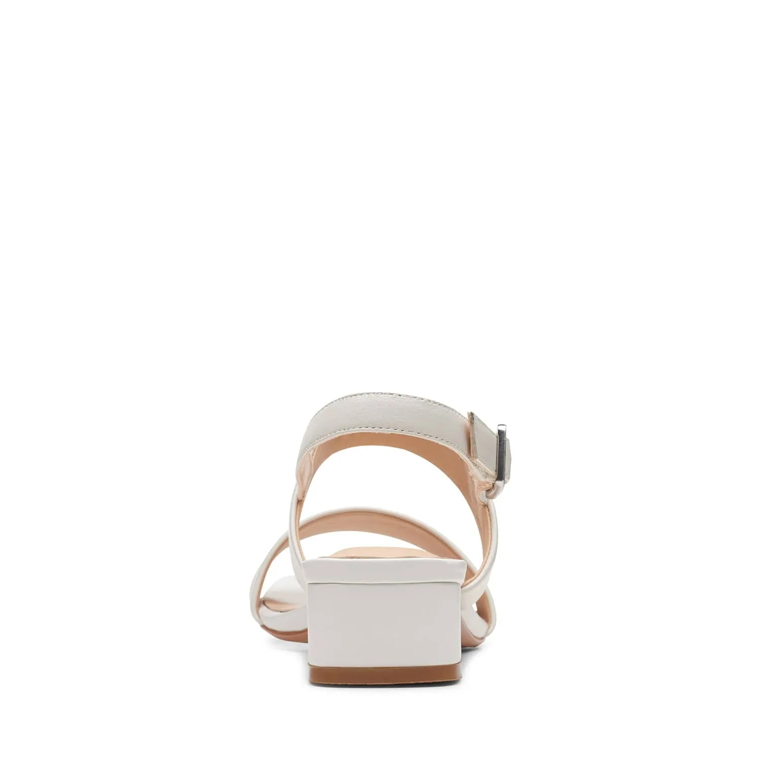 Clarks Seren25 Strap - Sandals - White Leather - 261648945 - E Width (Wide Fit)