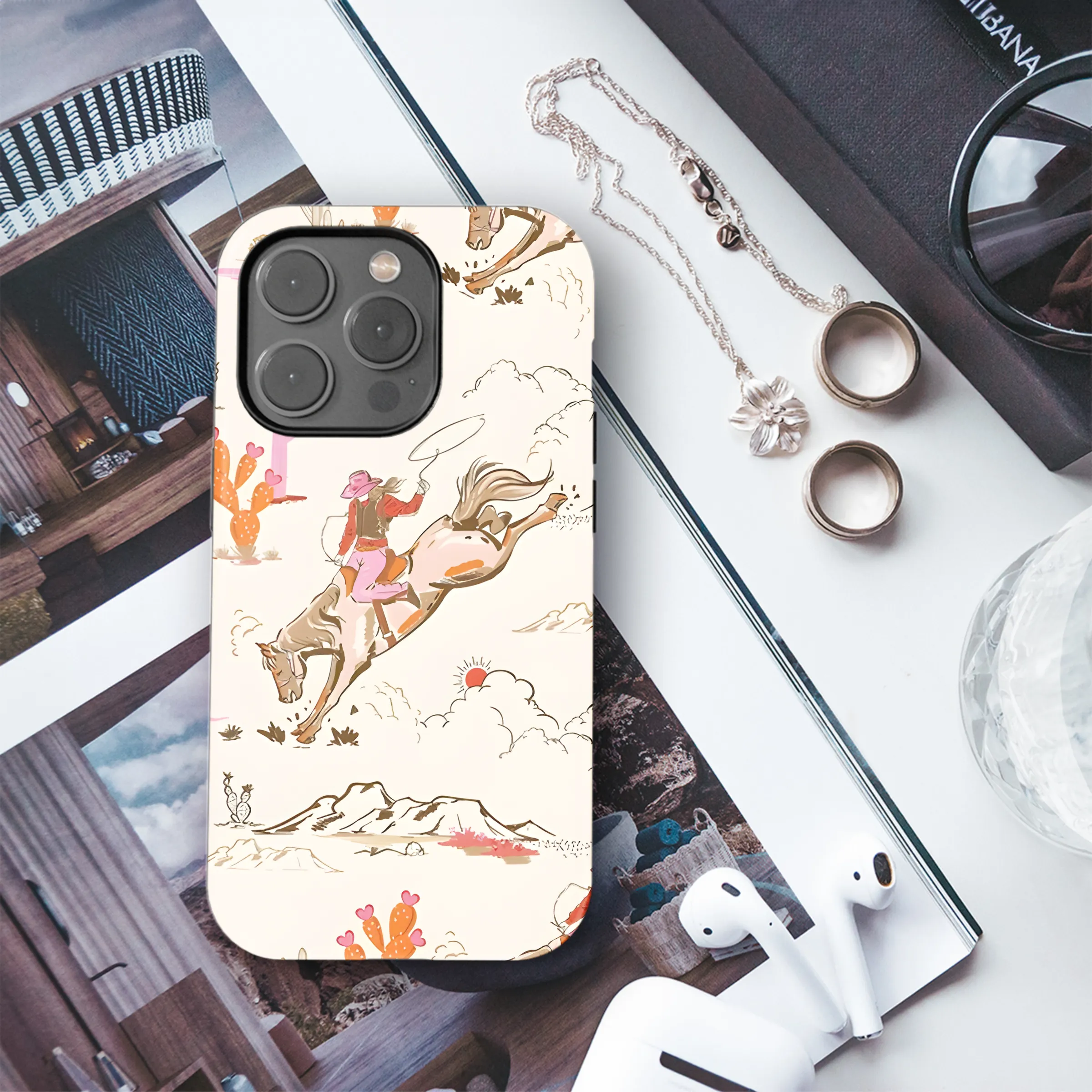 Cowboy Cowgirl Horse Phone Case iPhone Samsung Cover Pixel 2605