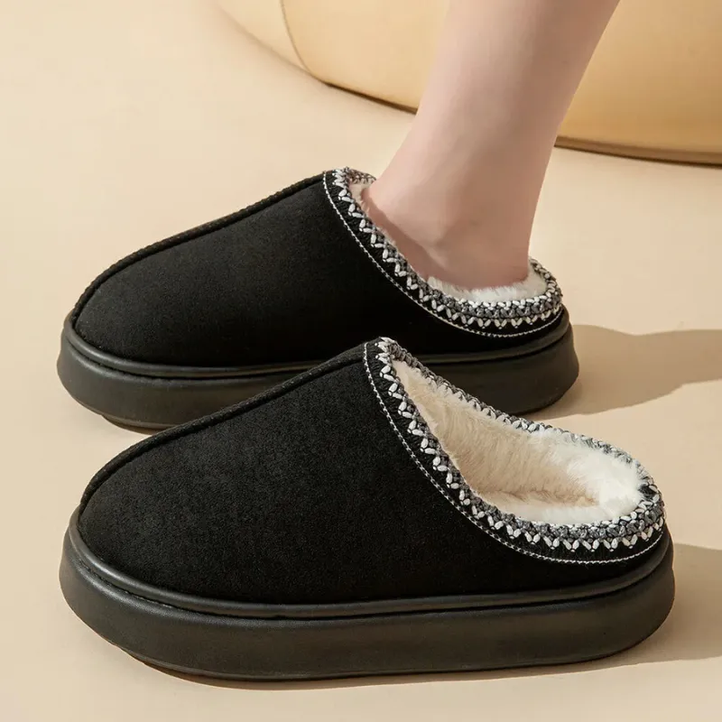 Cozy Faux Fur Lined Winter Slippers