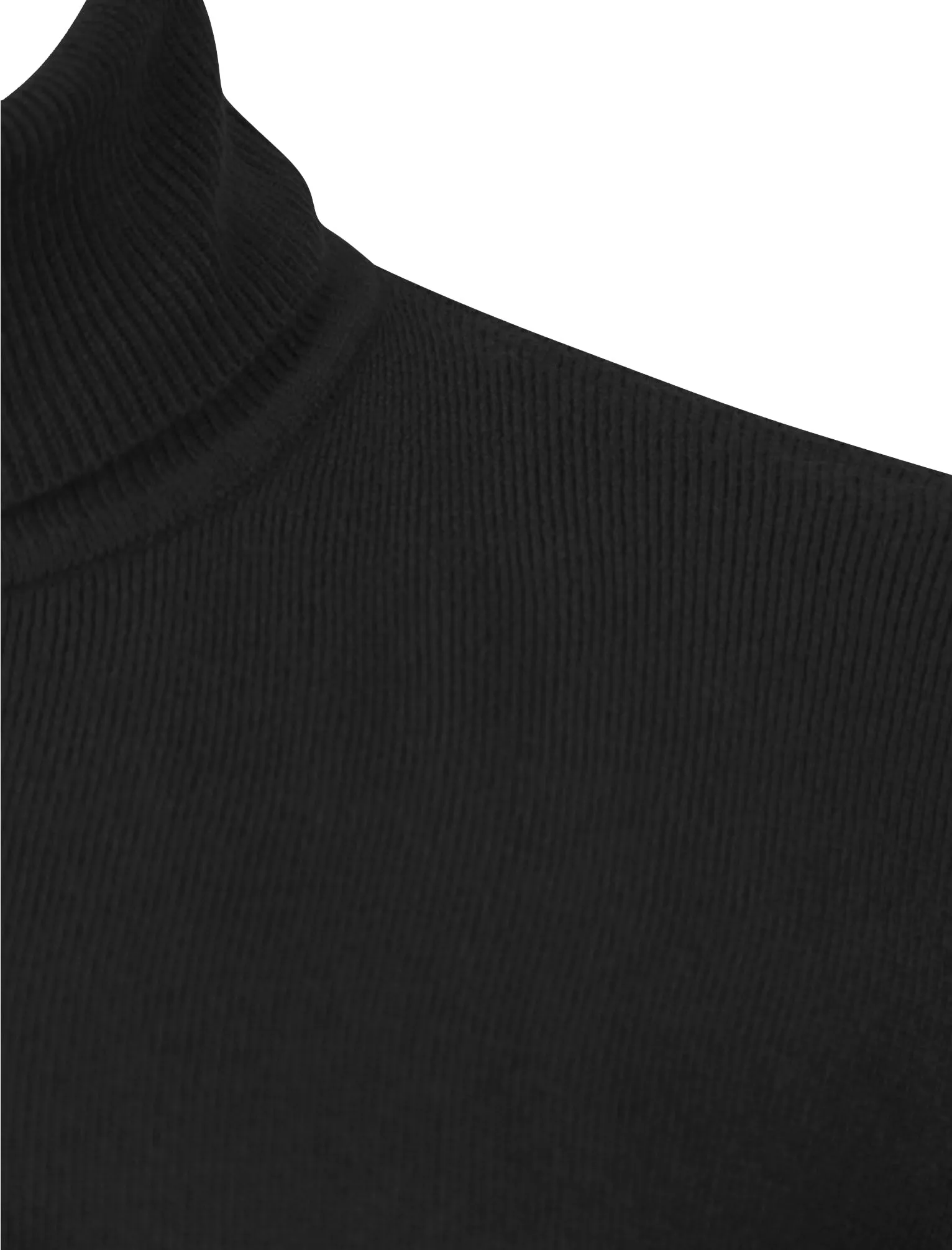 Craig Roll Neck Knitted Jumper in Black - Kensington Eastside