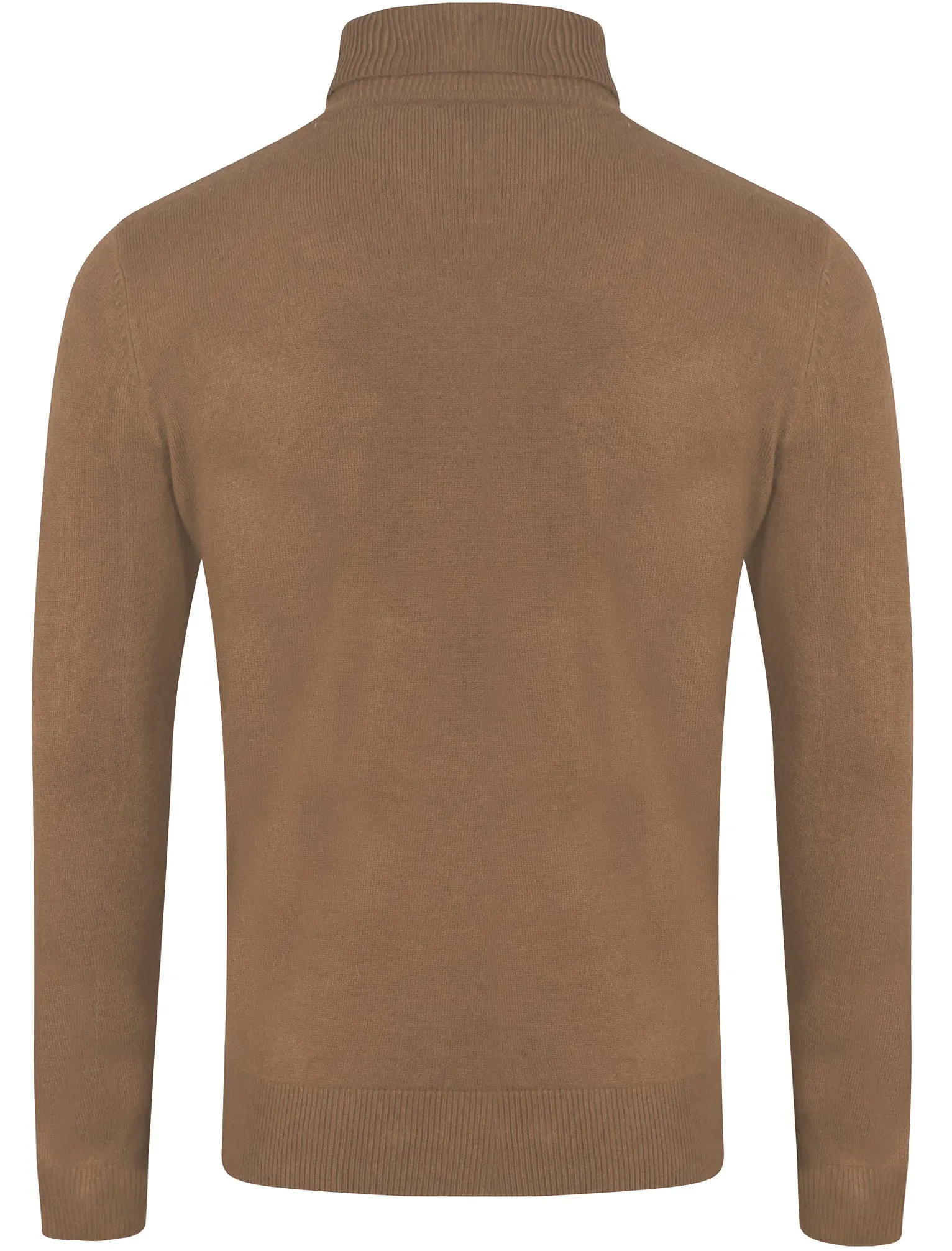 Craig Roll Neck Knitted Jumper in Taupe - Kensington Eastside