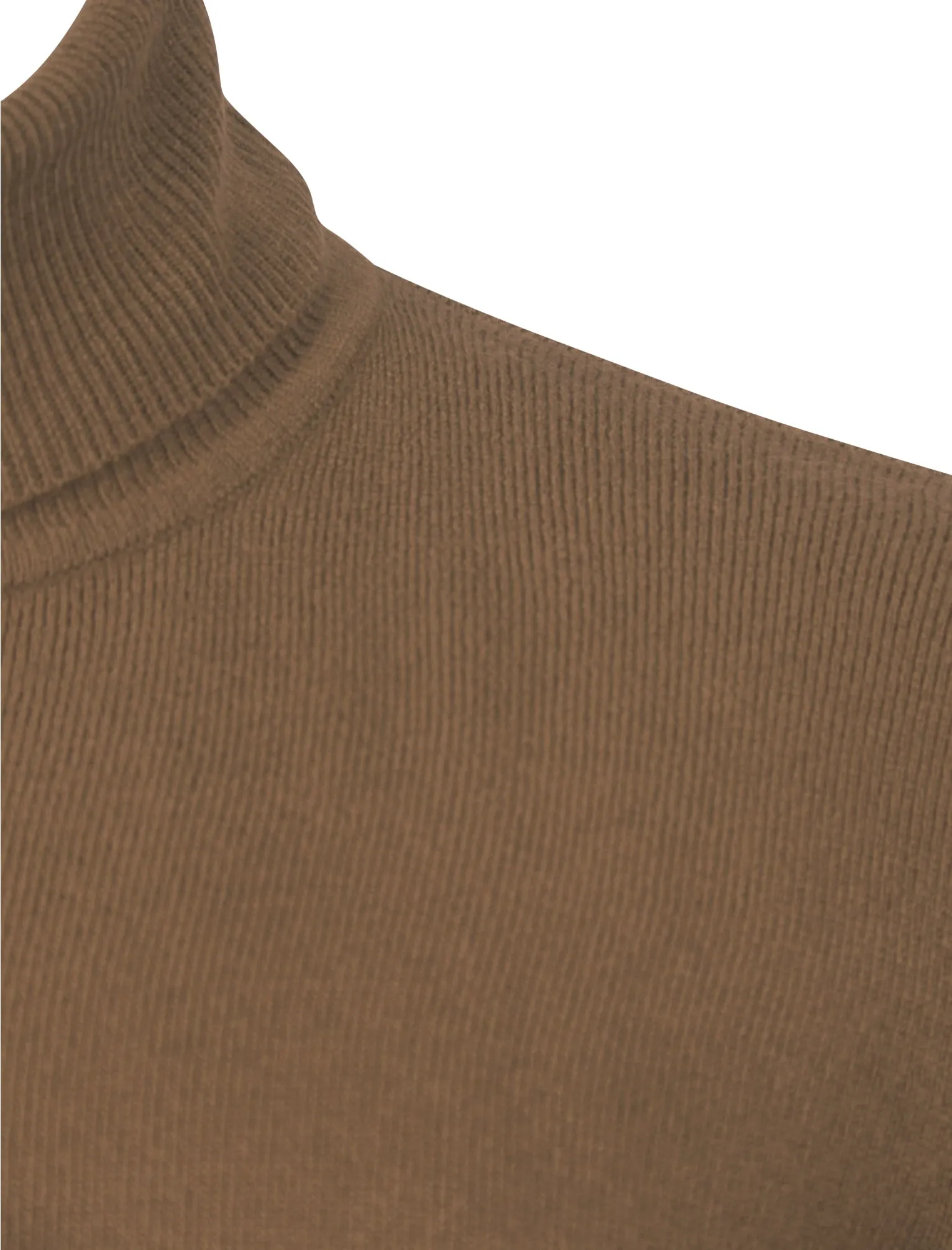 Craig Roll Neck Knitted Jumper in Taupe - Kensington Eastside