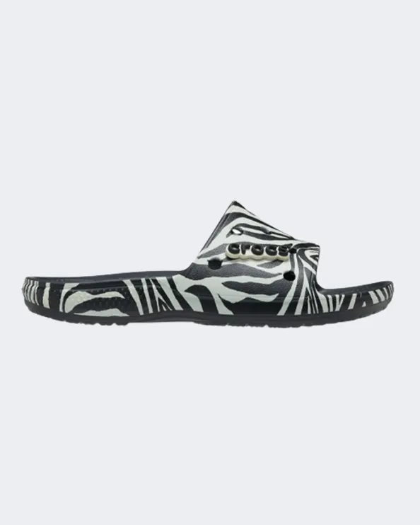 Crocs Classic Animal Remix Unisex Lifestyle Slippers Black/White