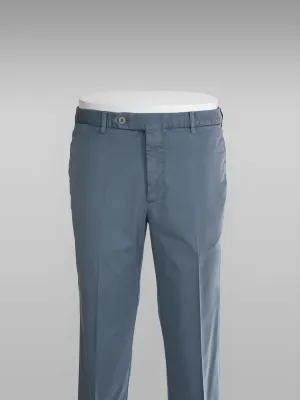 Denim blue cotton supima sport trousers