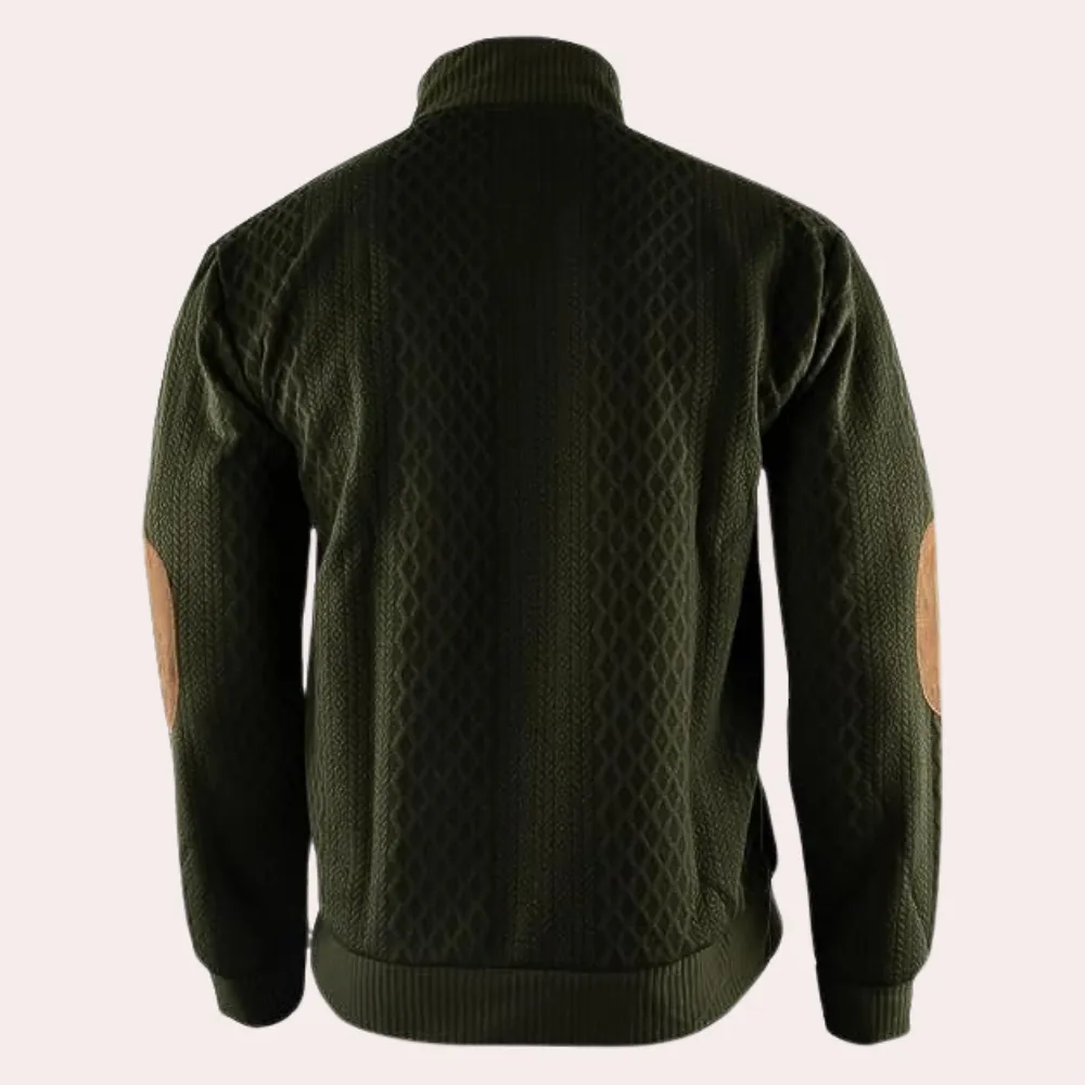 Derrall - Trendy herresweater med kraveknapper