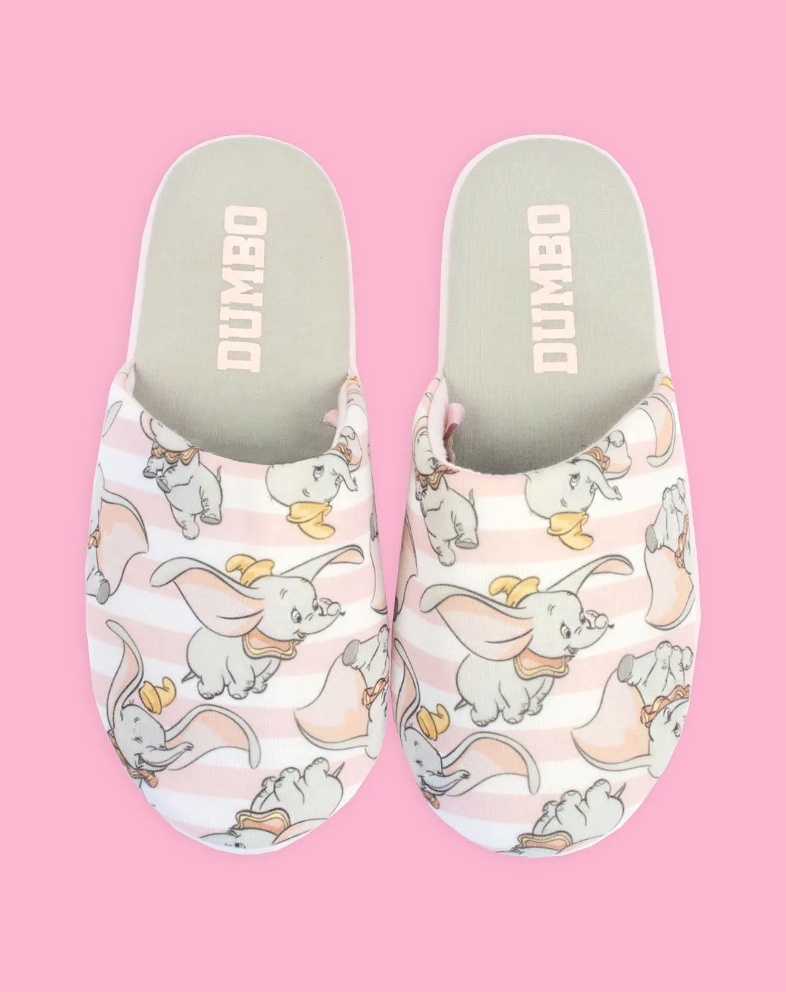 Disney Dumbo Women's/Ladies' Pink Slip-on House Slippers