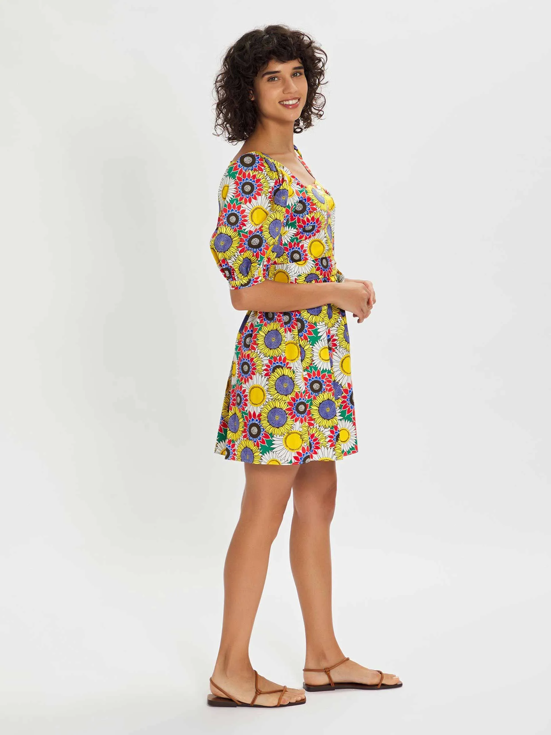 Dominique floral summer mini dress