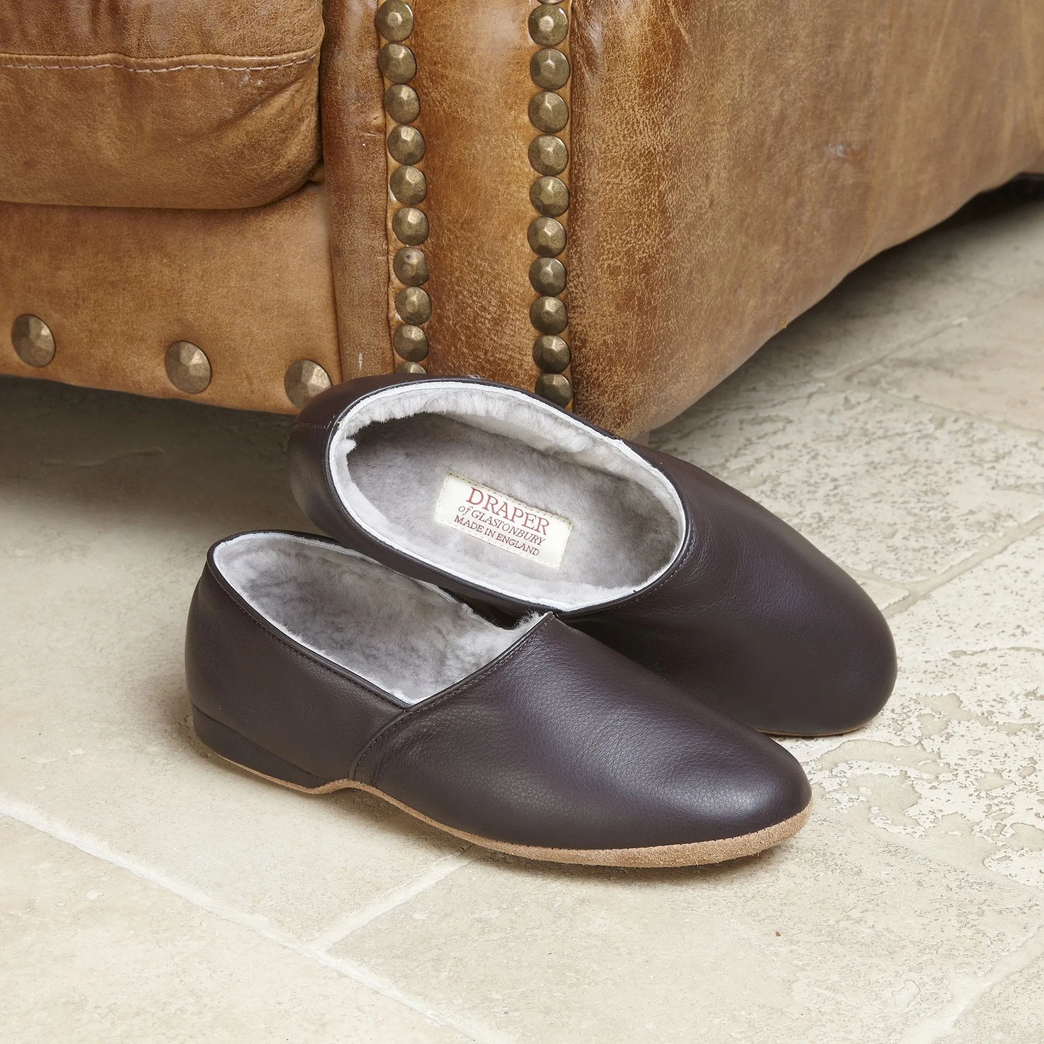 DRAPER PHILIP Sheepskin Slipper BLACK