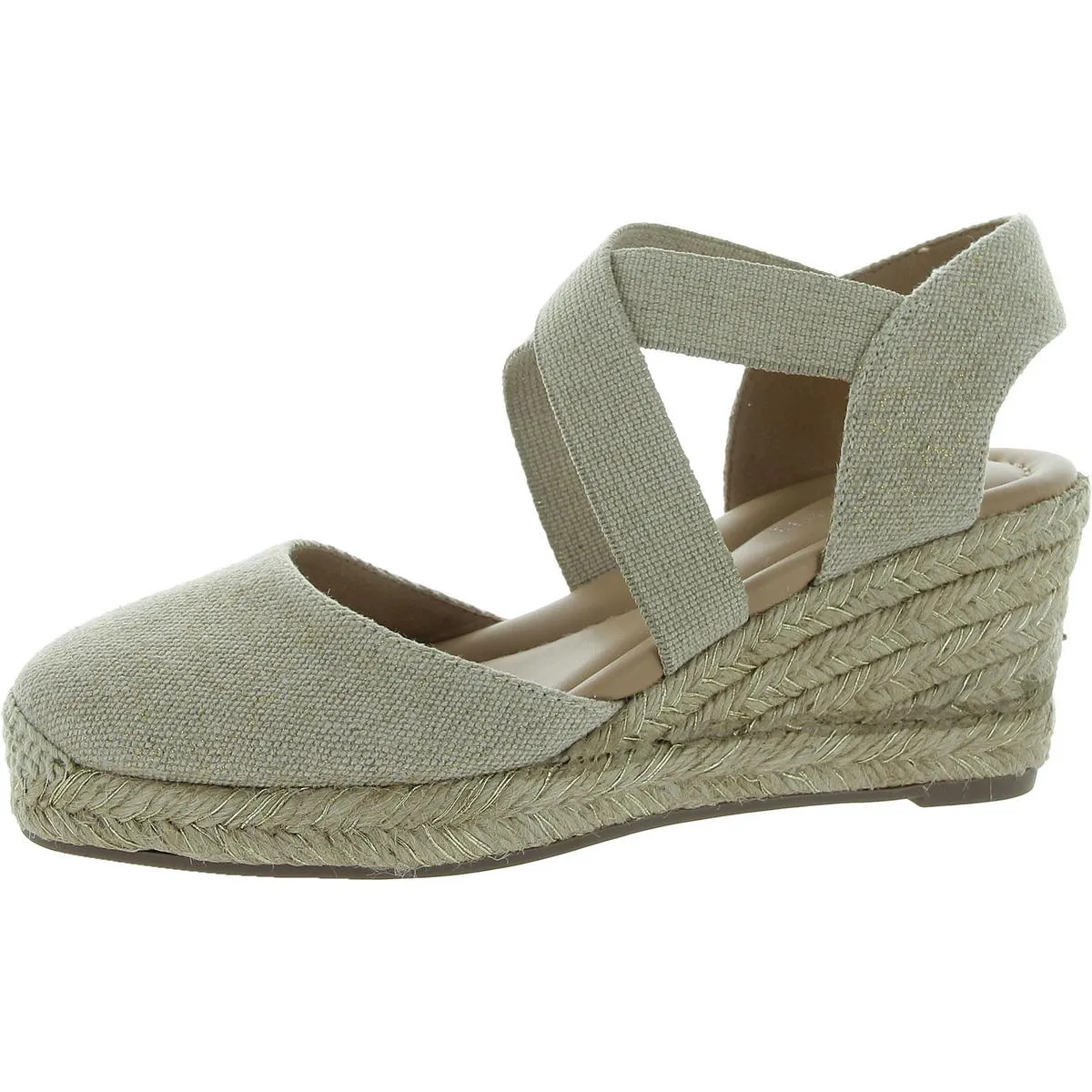 Easy Spirit Womens Meza Slip On Closed Toe Espadrilles