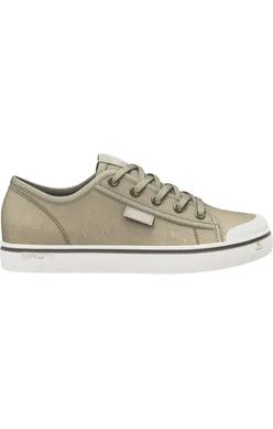 Elsa Harvest Leather Sneaker in Beige/Silver Birch CLOSEOUTS