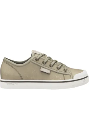 Elsa Harvest Leather Sneaker in Beige/Silver Birch CLOSEOUTS