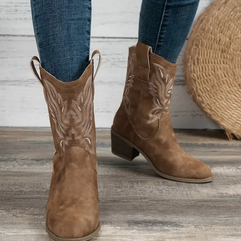 Embroidered Western Boots