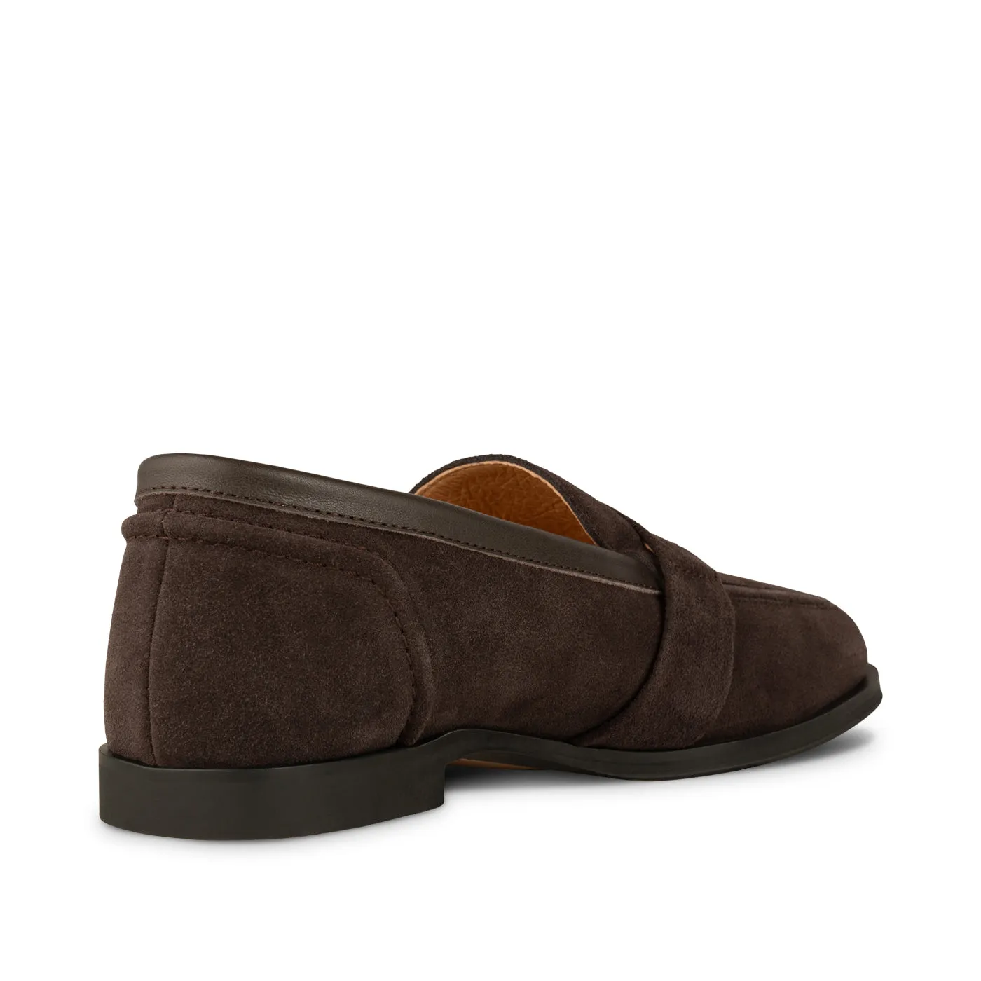 Erika saddle loafer suede - Chocolate