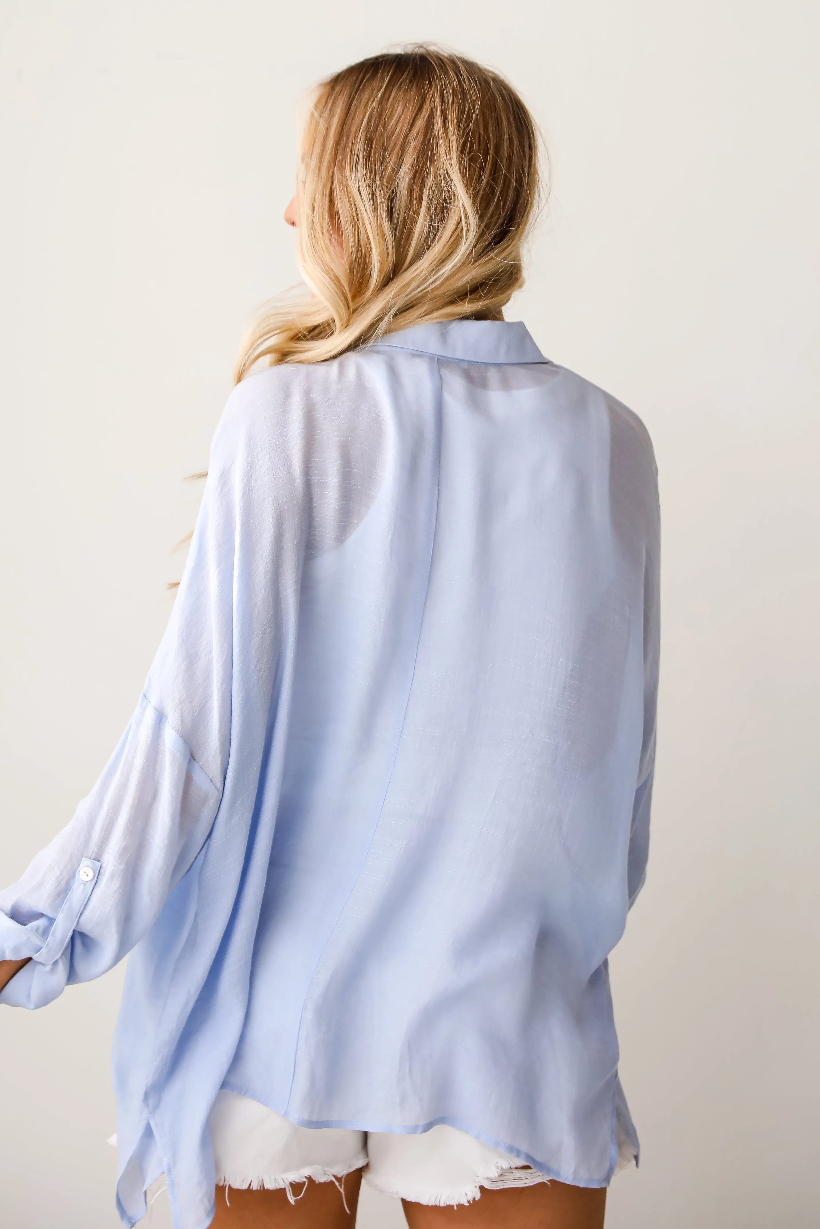 FINAL SALE - Kelsey Oversized Button-Up Blouse - DU DEAL