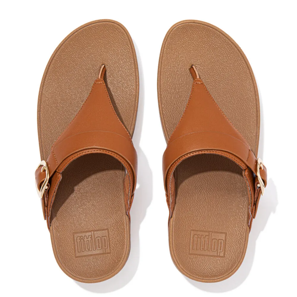 FitFlop Lulu Adjustable Leather  Sandals - Light Tan