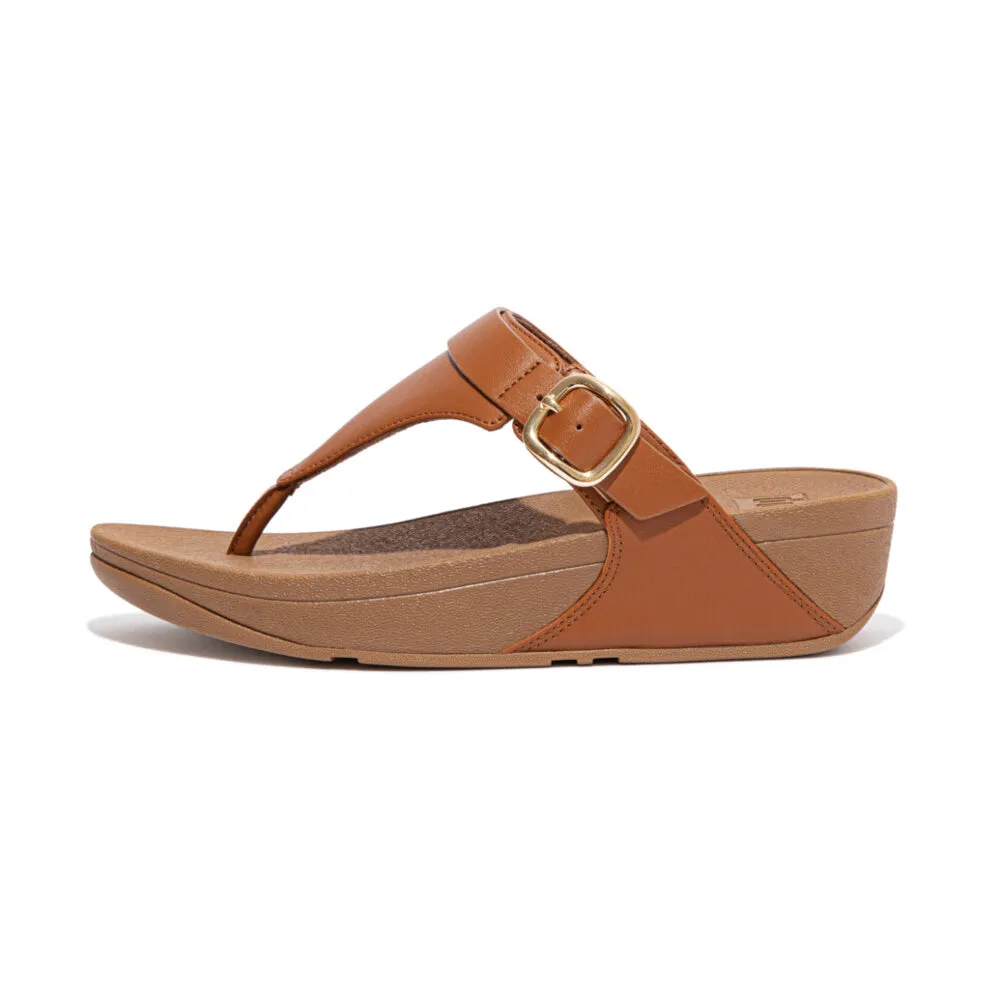 FitFlop Lulu Adjustable Leather  Sandals - Light Tan