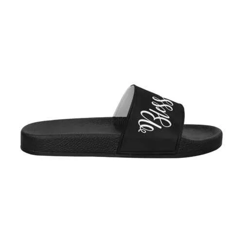 Flip-Flop Sandals, Blessed Up Graphic Style Women's Slides