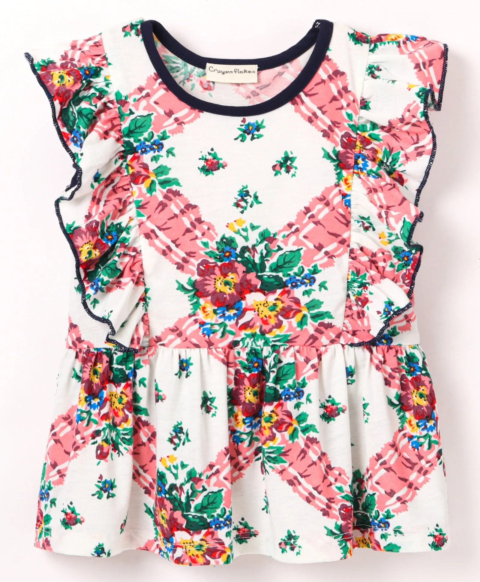 Floral Printed Frilled Top Short Set