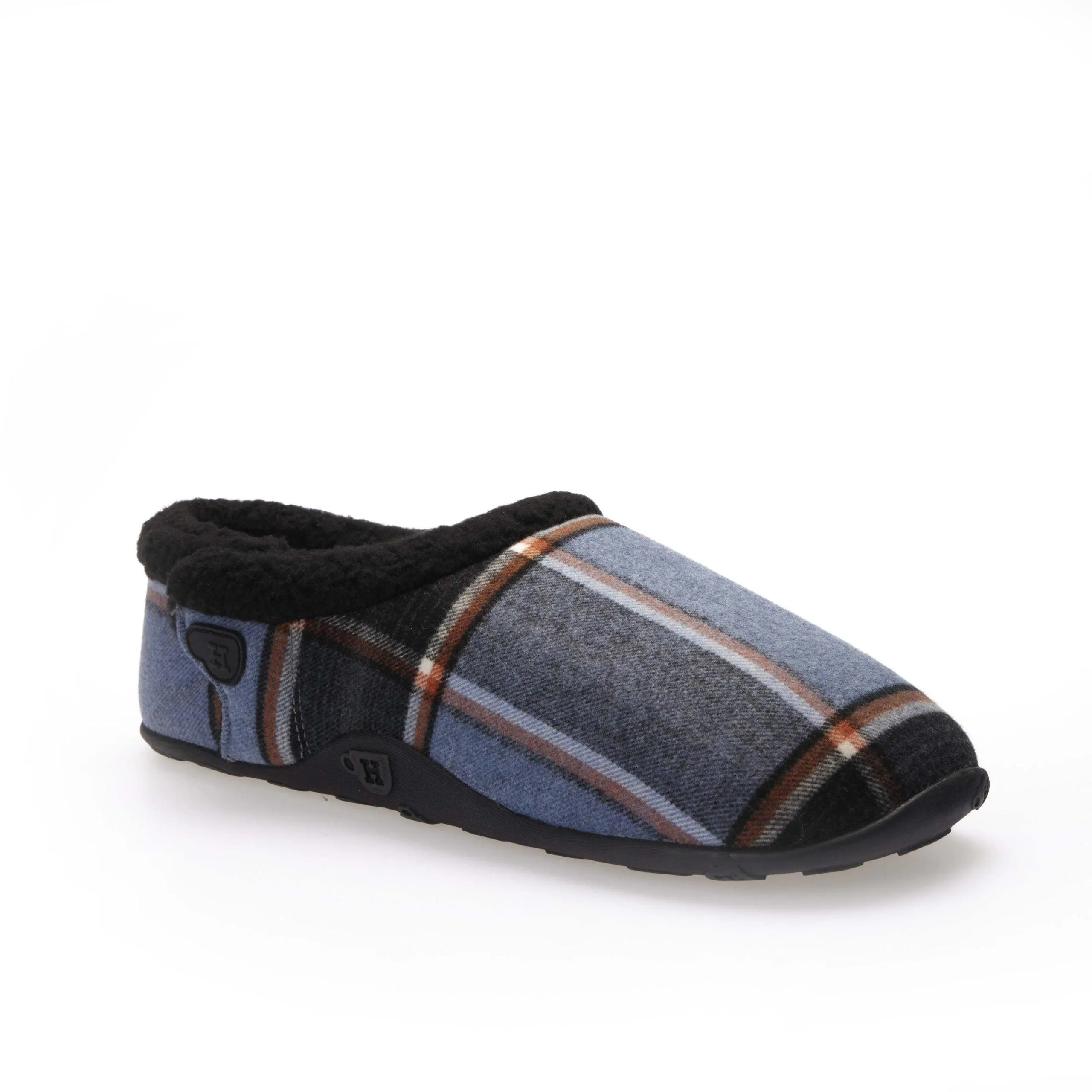 Freddie - Blue Orange Check Men's Slippers