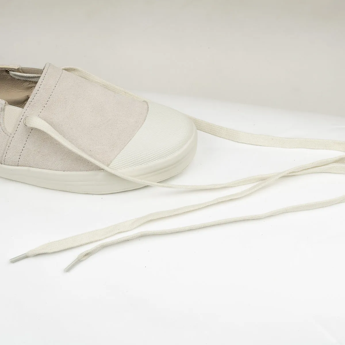 French Military Espadrille - Off White Suede